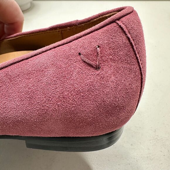 New Vionic Willa Slip On Comfort Loafer Shoes Pink Suede Leather Women's 6.5 - Picture 4 of 11